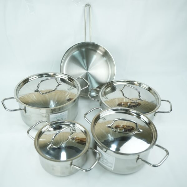 3 قطع طقم حلل 9 قطع استانلس (KK1580)