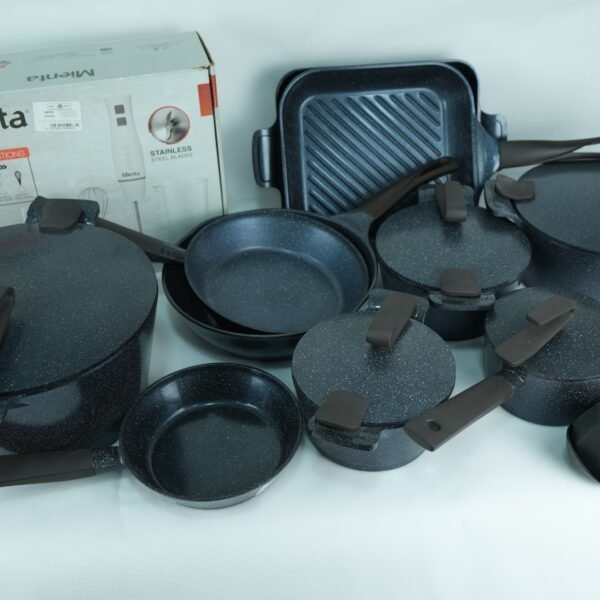 طقم حلل جرانيت 9 قطع جريل 28 سم ارتيسان كحلي بيركس