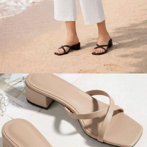 سليبر كعب 3سم سير عريض