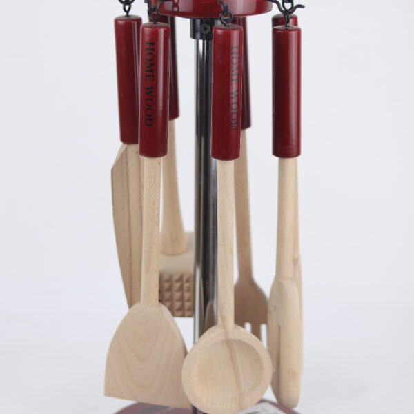 طقم توزيع خشب مودرن 8 قطع علي حامل