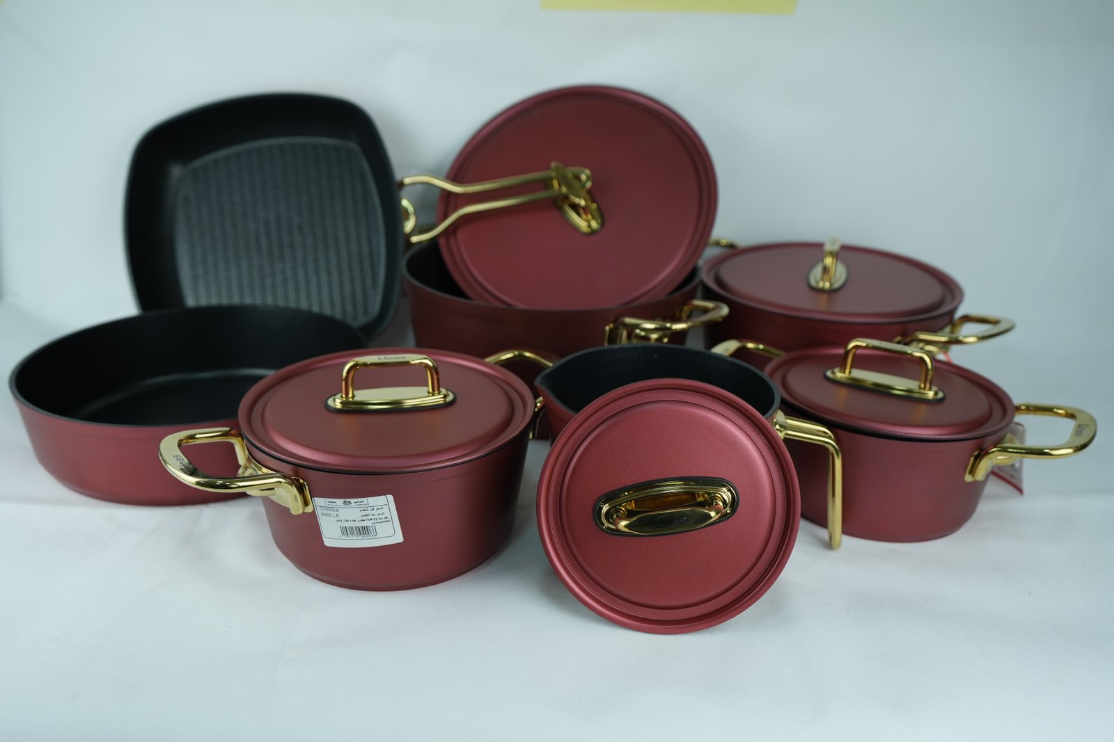 طقم حلل 12 قطعه تيفلون غطاء تيفال 5185 لوتس