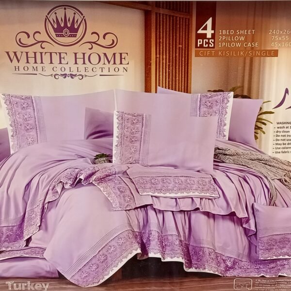 طقم ملايه حور وايت هاوس 4ق
